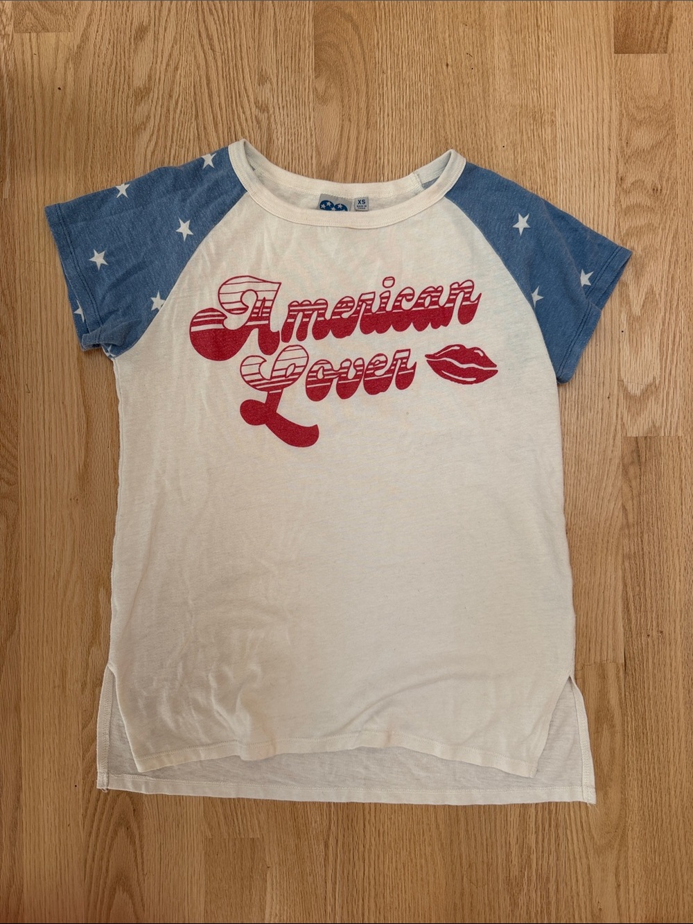 Vinage Americana Tee with Star Spangled Sleeves